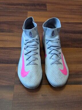 Nike Superfly 10 Mercurial Light GrayKnit Mid-Top AthleticShoes MEN Sz 10.5